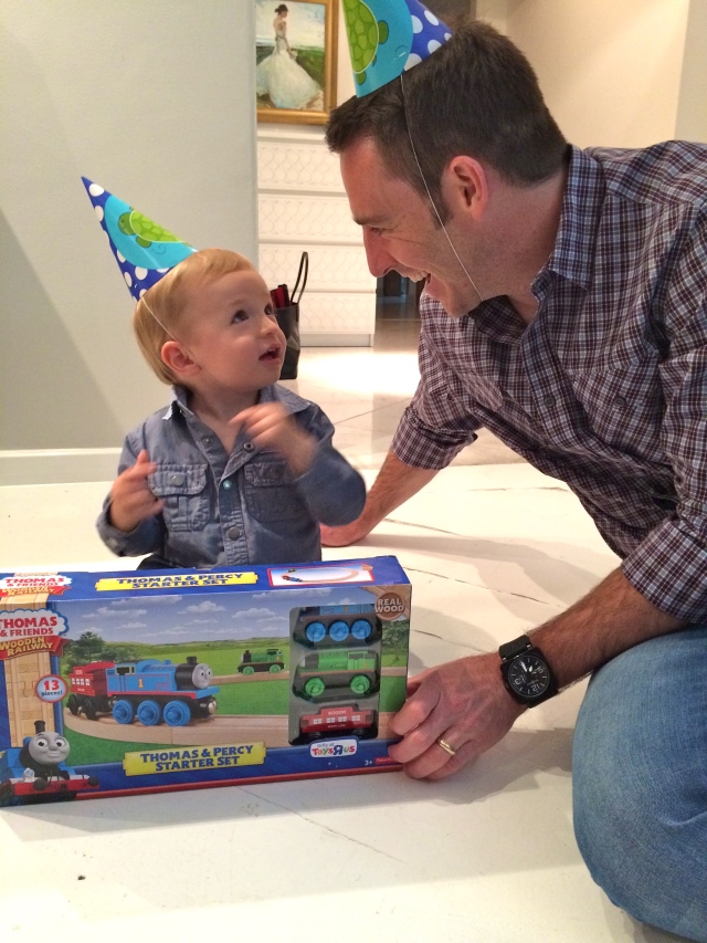 Like his dad, Colt loves receiving gifts. :) 